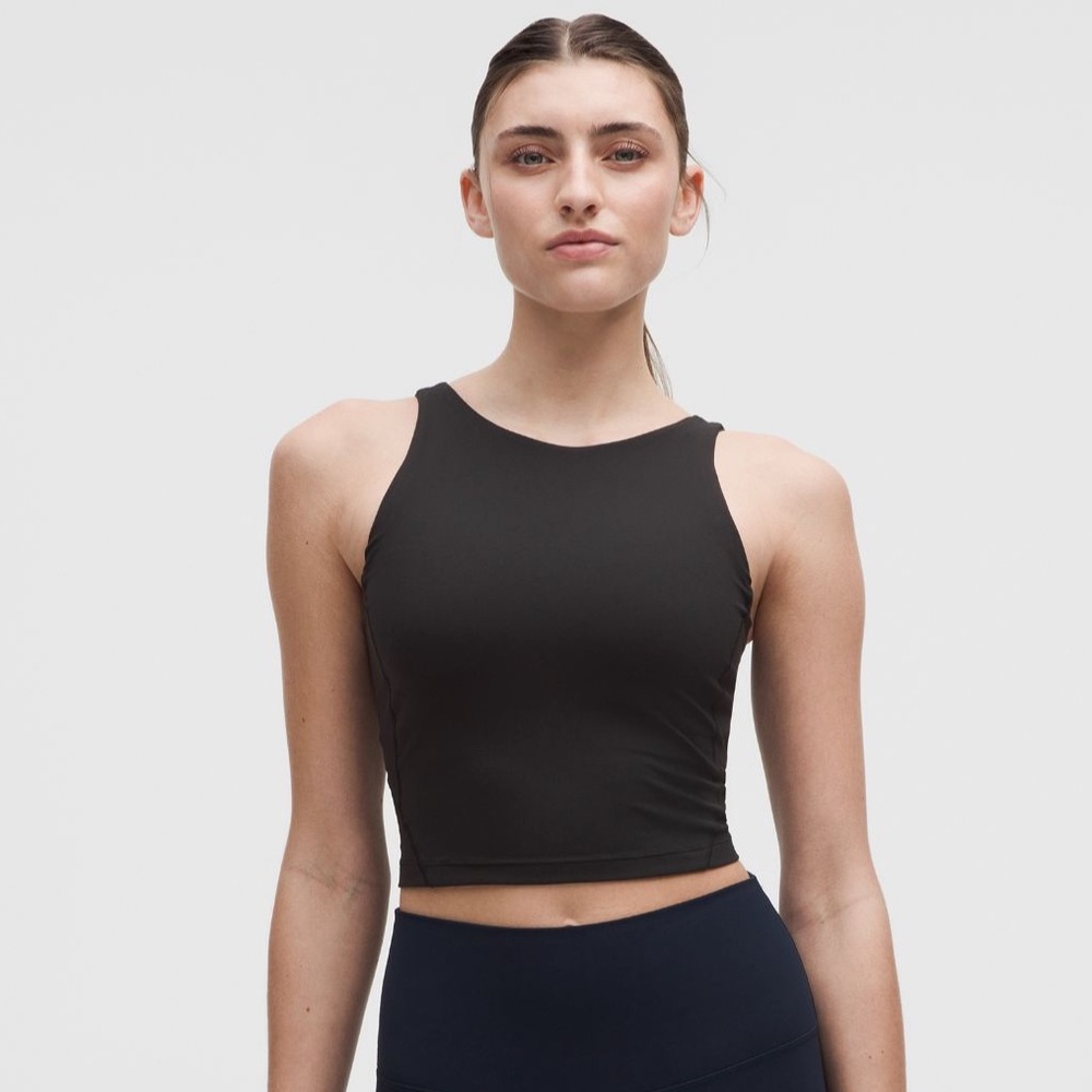 lululemon athletica Black High Neck Tank Top